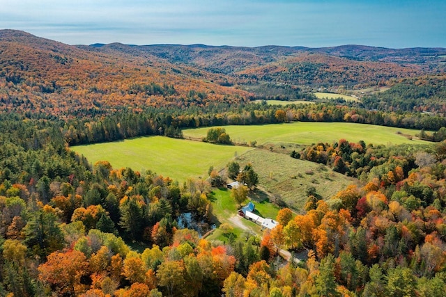 aerial view featuring a mountain view