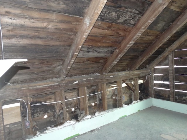 view of attic