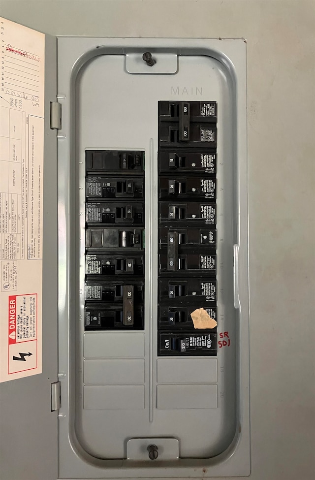 utility room with electric panel