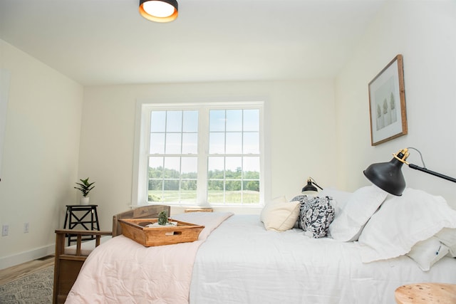 bedroom featuring wood-type flooring