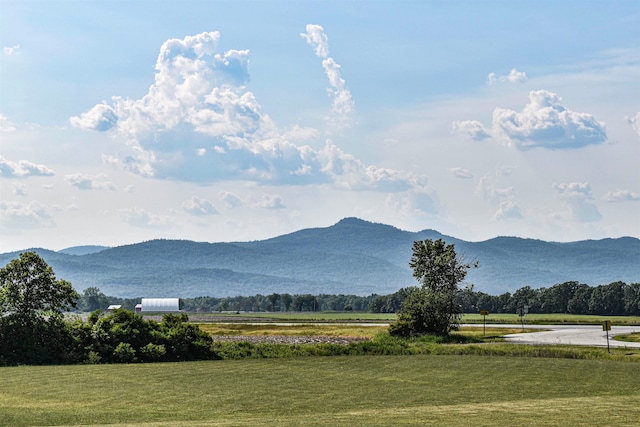 mountain view with a rural view