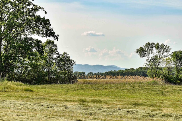 mountain view with a rural view