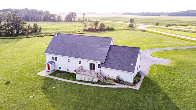 aerial view featuring a rural view