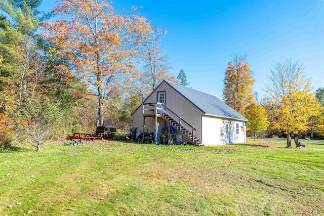 exterior space with a lawn