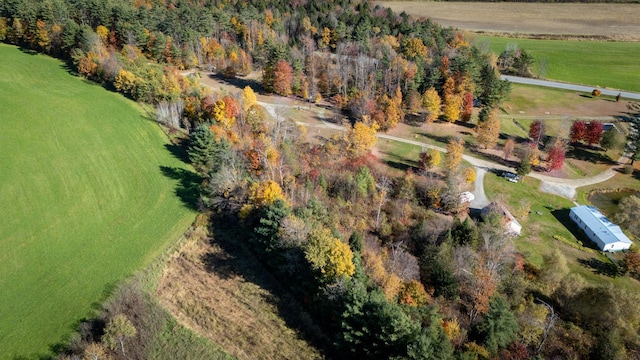 drone / aerial view featuring a rural view