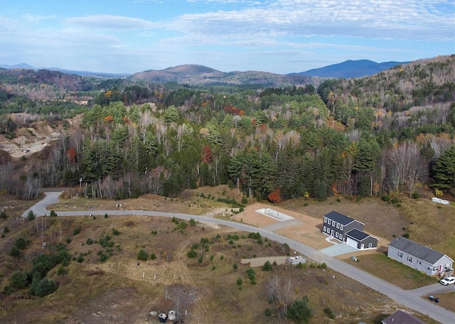 aerial view featuring a mountain view