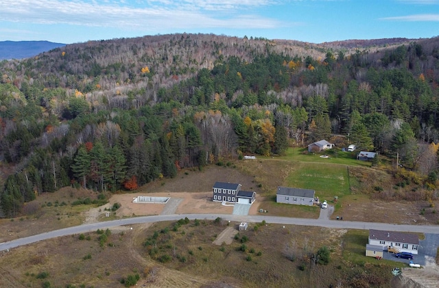 158 Deer Creek Ln, Saint Johnsbury, VT 05819 - bird's eye view featuring a mountain view and a wooded view