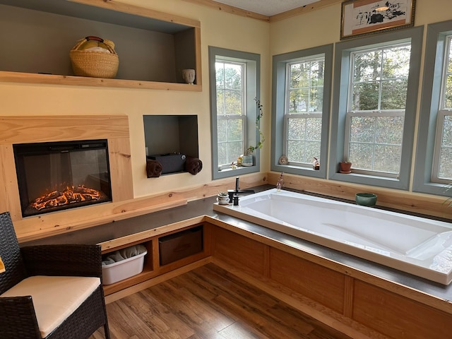 bathroom featuring hardwood / wood-style floors