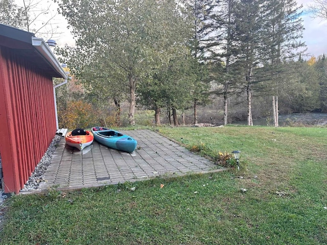 view of yard with a patio area