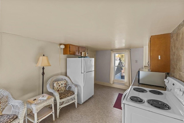 kitchen featuring white appliances