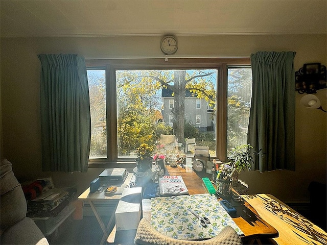 dining area with a healthy amount of sunlight