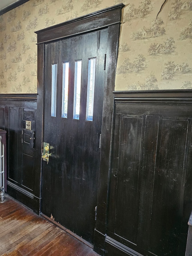 interior space featuring dark hardwood / wood-style flooring