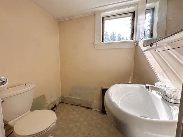 bathroom with toilet and sink