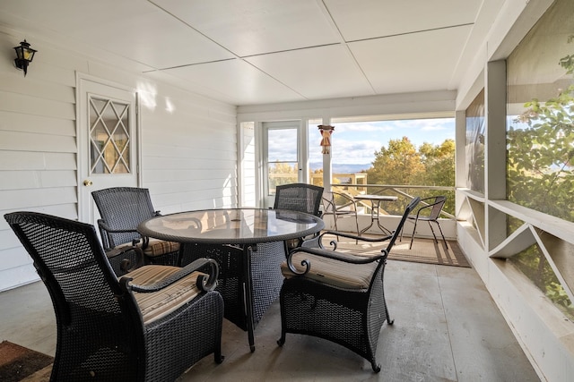 view of sunroom / solarium