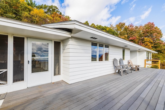 view of wooden deck