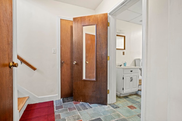 interior space featuring sink