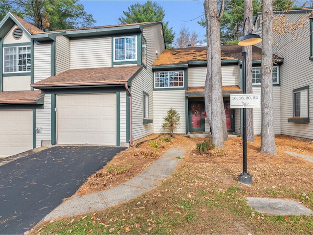 view of property featuring a garage