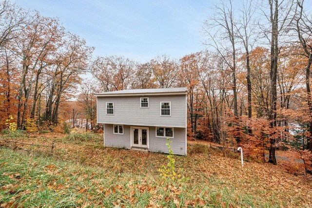 155 E Shore Dr, Weare, NH 03281 - back of house featuring french doors