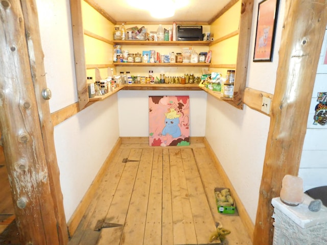 playroom with light wood-type flooring