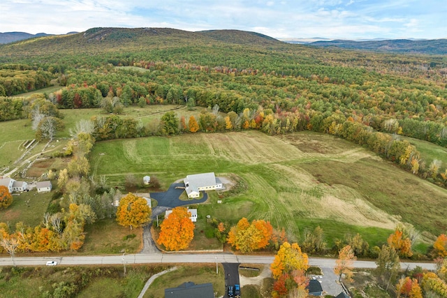 aerial view featuring a mountain view