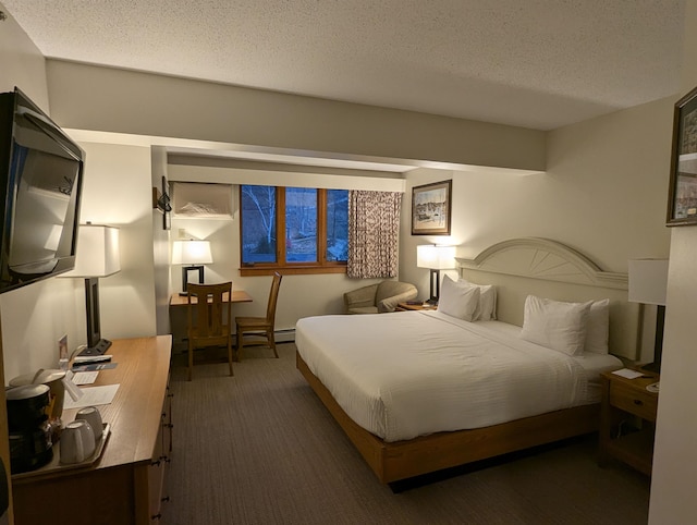 bedroom featuring a textured ceiling