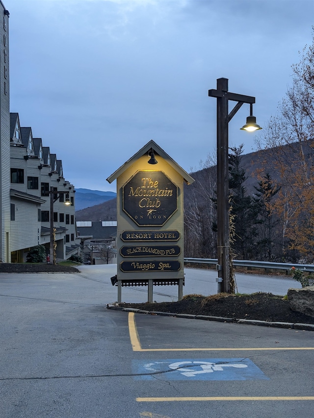 exterior space with a mountain view