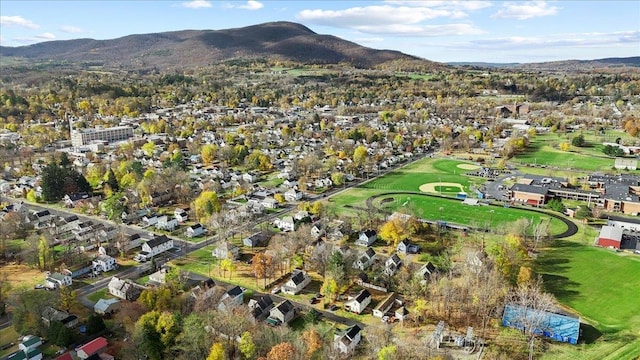 bird's eye view featuring a mountain view