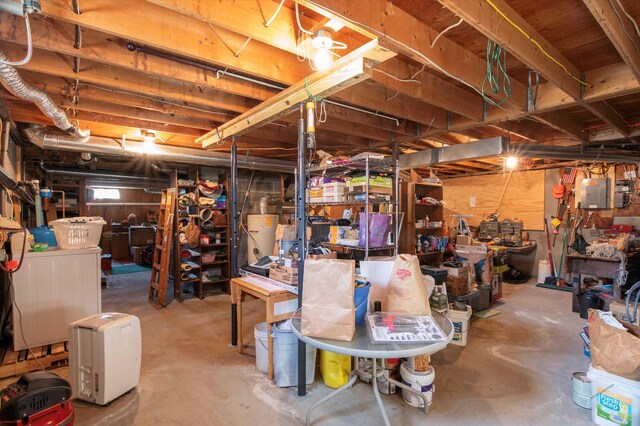 1319 Brandon Mountain Rd, Rochester, VT 05767 - unfinished below grade area with washer / clothes dryer and electric panel