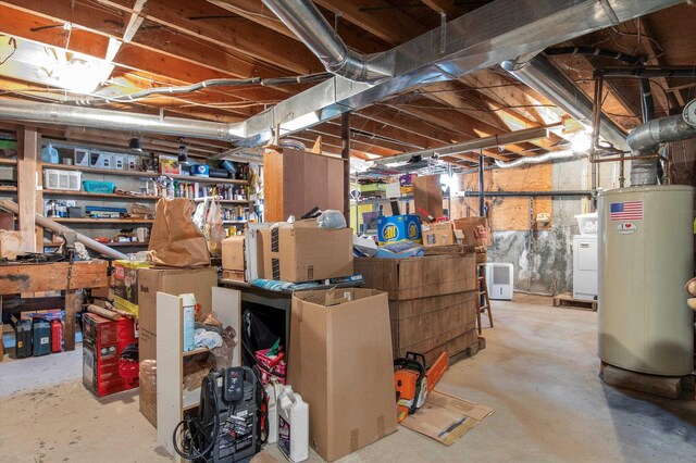 1319 Brandon Mountain Rd, Rochester, VT 05767 - unfinished below grade area with water heater