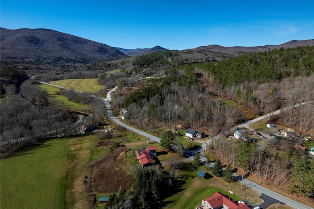 1319 Brandon Mountain Rd, Rochester, VT 05767 - aerial view of property and surrounding area with a mountainous background