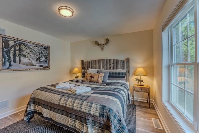 bedroom featuring light hardwood / wood-style flooring