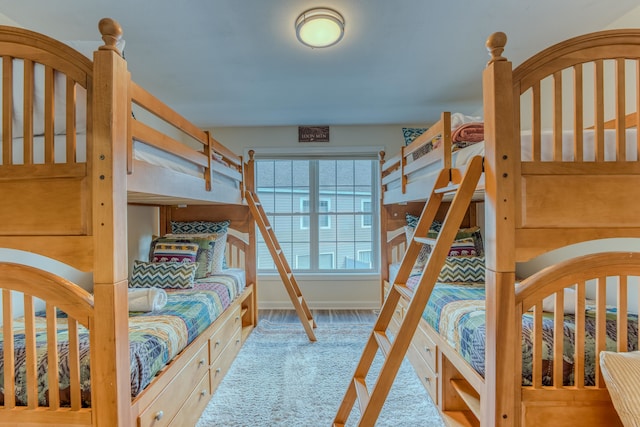 bedroom featuring light wood-type flooring