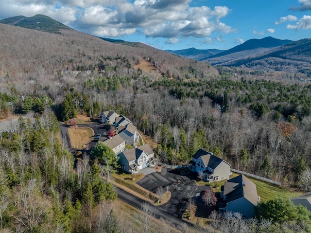 aerial view featuring a mountain view