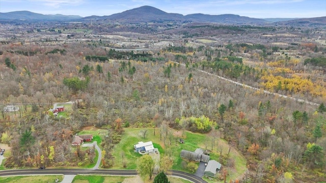 bird's eye view featuring a mountain view