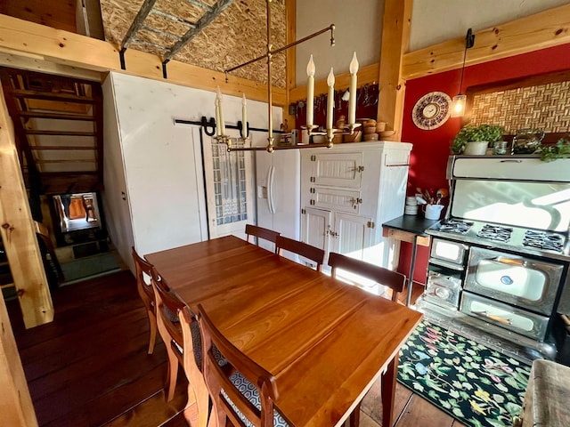 dining room featuring dark hardwood / wood-style flooring