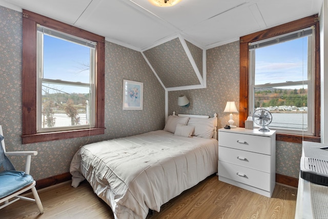 bedroom featuring wood-type flooring