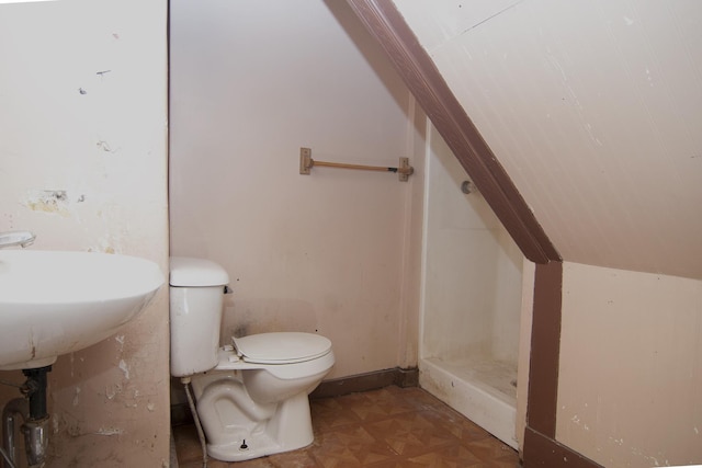 43 Maple St, Orleans, VT 06860 - bathroom with toilet and a stall shower