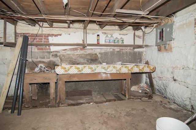 43 Maple St, Orleans, VT 06860 - unfinished basement with electric panel