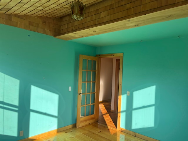 empty room featuring hardwood / wood-style floors