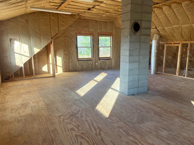 view of attic