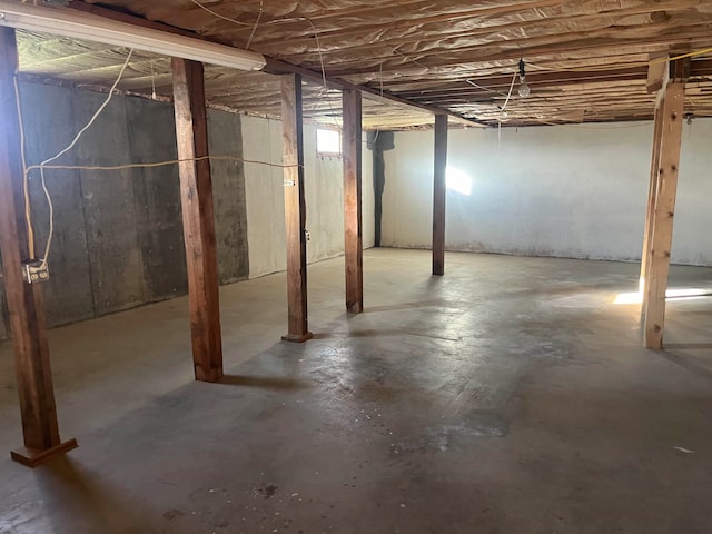 view of basement