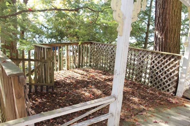 view of wooden deck