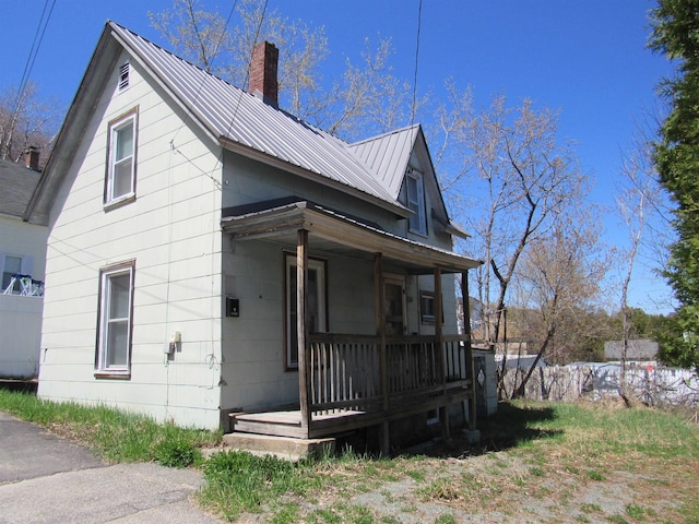 exterior space featuring covered porch