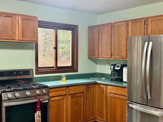 kitchen with stainless steel appliances