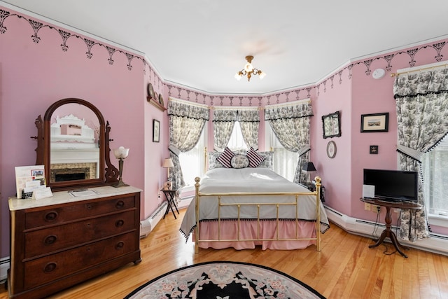 bedroom featuring light wood-type flooring