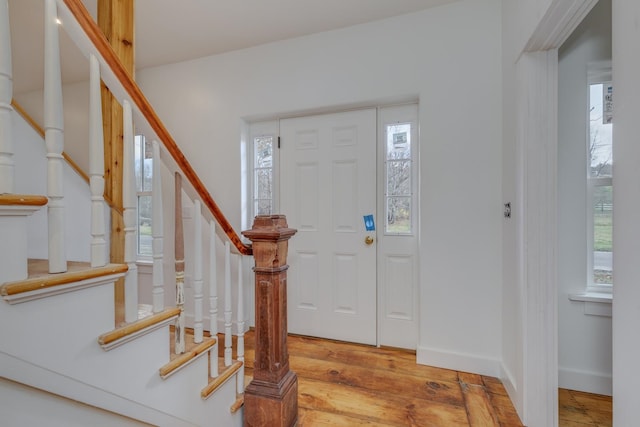 entryway featuring light hardwood / wood-style floors