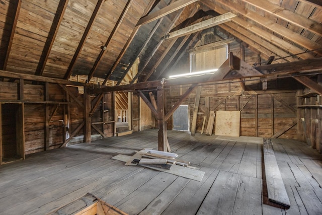 view of attic