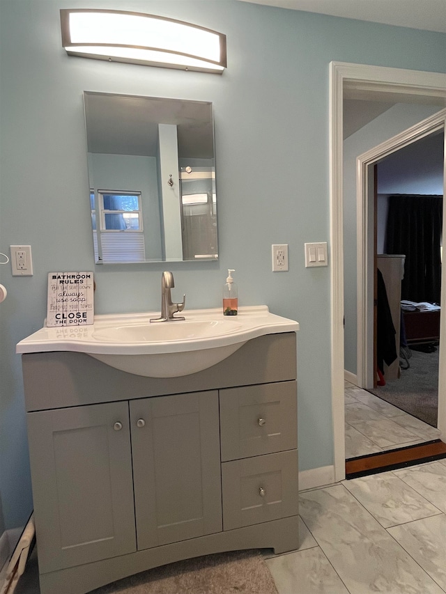 bathroom with vanity