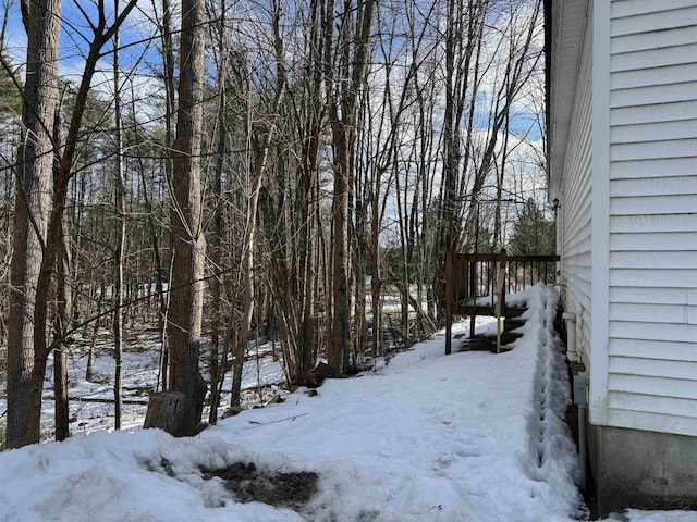 view of snowy yard