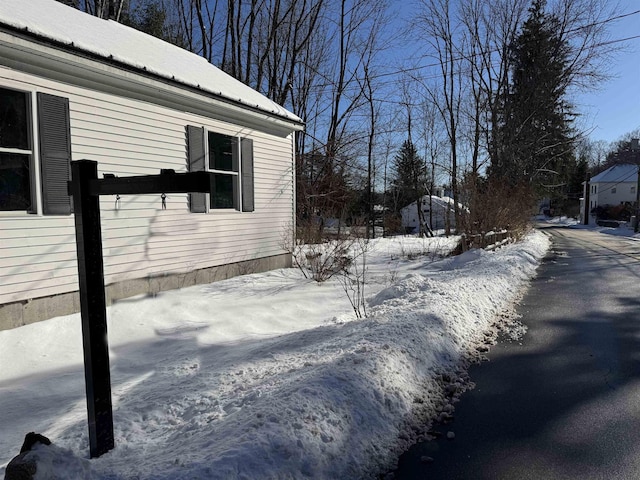 view of snowy yard